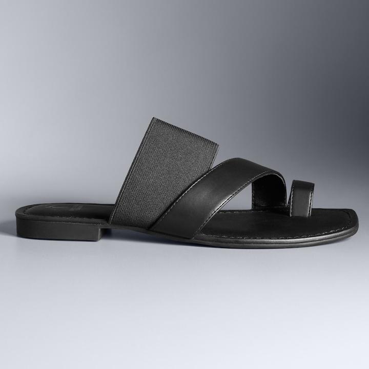 Simply Vera Vera Wang Pavilion Women's Sandals, Size: 10, Black