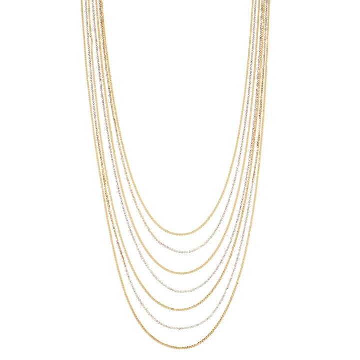 Dana Buchman Gold Tone Multi Strand Necklace, Women's