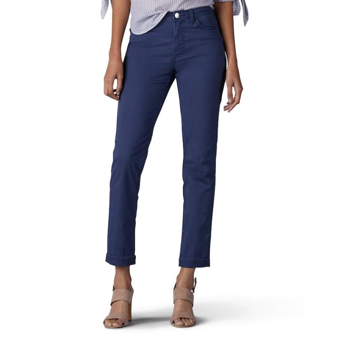 Women's Lee Renee Slim Girlfriend Pants, Size: 14 Avg/reg, Blue