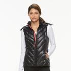 Women's Tek Gear&reg; Hooded Puffer Vest, Size: Medium, Black