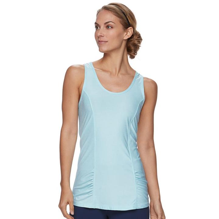 Women's Gaiam Energy Racerback Yoga Tank, Size: Large, Grey (charcoal)