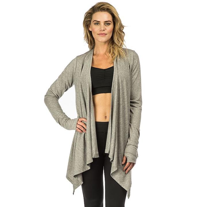 Women's Pl Movement Open-front Wrap Cardigan, Size: Large, Silver