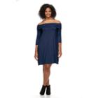 Plus Size Apt. 9&reg; Off-the-shoulder Shift Dress, Women's, Size: 2xl, Blue
