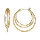 Simply Vera Vera Wang Square Tube Nickel Free Multi Hoop Earrings, Women's, Gold