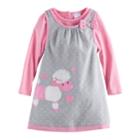 Toddler Girl Nannette Poodle Jumper And Long-sleeve Tee Set, Size: 3t, Grey