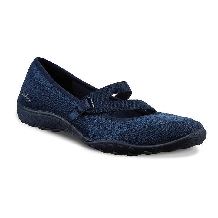 Skechers Relaxed Fit Breathe Easy Lucky Lady Women's Mary Jane Shoes, Size: 7.5, Blue (navy)