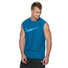 Men's Nike Breathe Muscle Tee, Size: Large, Blue (navy)