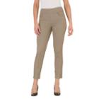Women's Haggar Pull-on Skinny Capris, Size: 12, Brown Over