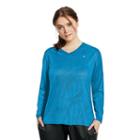 Plus Size Champion Vapor Long Sleeve Tee, Women's, Size: 2xl, Turquoise/blue (turq/aqua)