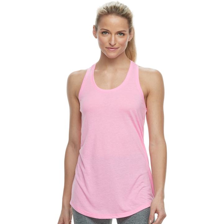 Women's Tek Gear&reg; Jersey Racerback Tank, Size: Xs Tall, Brt Pink