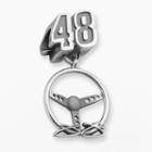Insignia Collection Nascar Jimmie Johnson Sterling Silver 48 Steering Wheel Charm, Women's, Grey