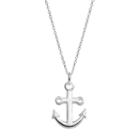 Primrose Sterling Silver Anchor Pendant Necklace, Women's, Grey