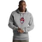 Men's Antigua Colorado Rapids Victory Logo Hoodie, Size: Large, Light Grey
