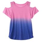 Girls 7-16 Mudd&reg; Crochet Lace Cold Shoulder Graphic Top, Girl's, Size: 12, Med Pink