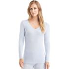 Women's Cuddl Duds Softwear V-neck Top, Size: Xs, Med Blue