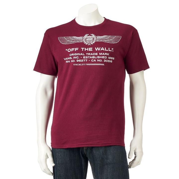 Men's Vans Buzzers Tee, Size: Small, Drk Purple
