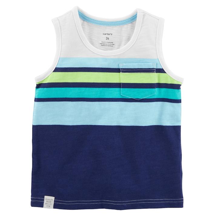 Boys 4-8 Carter's Striped Tank Top, Size: 8, Blue Stripe