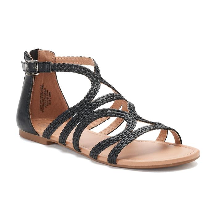 So&reg; Tigershark Women's Sandals, Size: Medium (6.5), Black