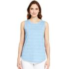 Women's Izod Speckled High-low Tank, Size: Small, Blue