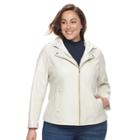 Plus Size Gallery Faux-leather Jacket, Women's, Size: 2xl, White