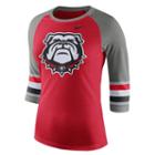 Women's Nike Georgia Bulldogs Striped Sleeve Tee, Size: Xl, Red