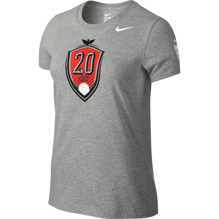 Women's Nike Usa Soccer Abby Wambach Hero Tee, Size: Large, Grey