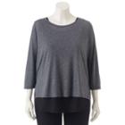 Plus Size Apt. 9&reg; Scoopneck Top & Tank Set, Women's, Size: 0x, Med Grey