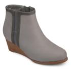 Journee Collection Padme Women's Wedge Ankle Boots, Size: Medium (7.5), Grey
