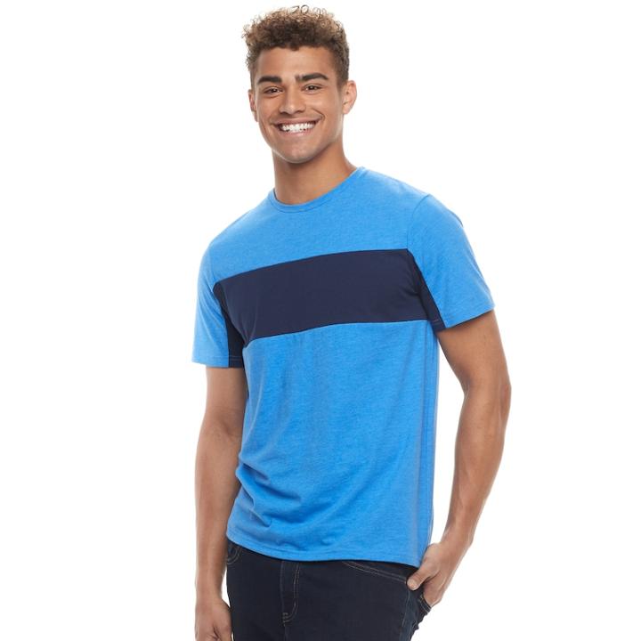 Men's Urban Pipeline&reg; Chest Panel Tee, Size: Xl, Blue (navy)