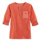 Boys 4-7x Sonoma Goods For Life&trade; Slubbed Henley, Size: 7, Drk Orange