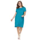 Plus Size Apt. 9&reg; Cuffed T-shirt Dress, Women's, Size: 0x, Med Blue