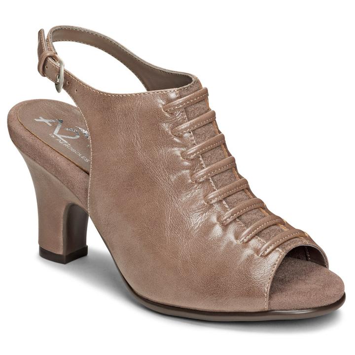 A2 By Aerosoles Gingersnap Women's Slingback Peep-toe Heels, Size: Medium (6.5), Dark Beige