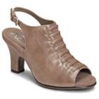 A2 By Aerosoles Gingersnap Women's Slingback Peep-toe Heels, Size: Medium (6.5), Dark Beige