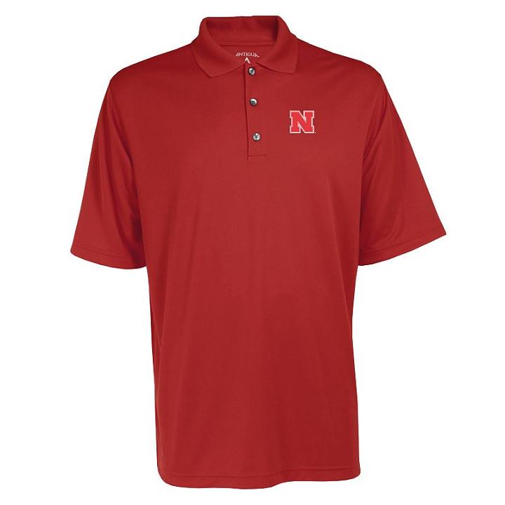 Men's Nebraska Cornhuskers Exceed Desert Dry Xtra-lite Performance Polo, Size: Xxl, Red