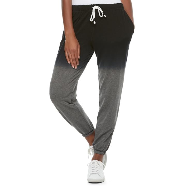 Juniors' So&reg; Ombre Jogger Pants, Teens, Size: Large, Black