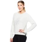 Women's Gaiam Calla Lotus Graphic Yoga Top, Size: Medium, Grey