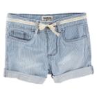 Girls 4-8 Oshkosh B'gosh&reg; Hickory Stripe Cuffed Shorts, Girl's, Size: 8, Blue Other