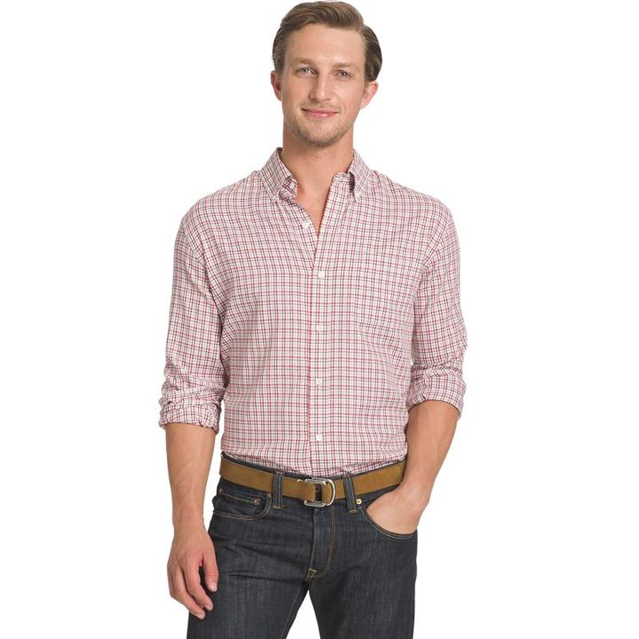 Big & Tall Arrow Hamilton Classic-fit Plaid Poplin Button-down Shirt, Men's, Size: Xxl Tall, Brt Red