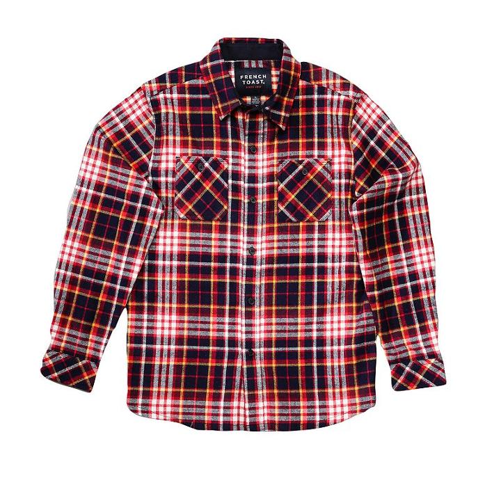 Boys 4-7 French Toast Plaid Flannel Button-down Shirt, Boy's, Size: 6, Blue (navy)