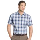 Big & Tall Van Heusen Classic-fit Plaid Textured Button-down Shirt, Men's, Size: Xxl Tall, Blue Other