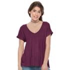 Juniors' Mudd&reg; Empire Swing Tee, Girl's, Size: Small, Dark Red