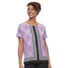 Women's Croft & Barrow&reg; Crepe Popover Top, Size: Xl, Lt Purple