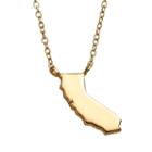 14k Gold Over Silver State Necklace, Women's, Size: 16, Yellow