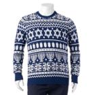 Big & Tall Patterned Sweater, Men's, Size: Xl Tall, Blue