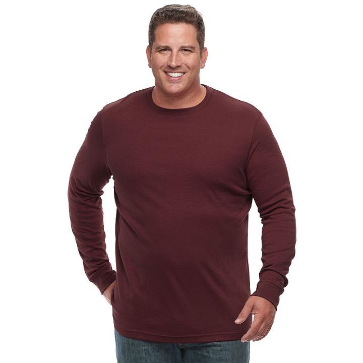 Big & Tall Croft & Barrow&reg; Classic-fit Stretch Performance Crewneck Tee, Men's, Size: Xxl Tall, Red