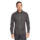 Men's Van Heusen Never Tuck Slim-fit Button-down Shirt, Size: Xxl, Black