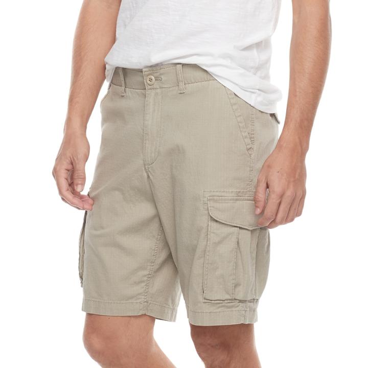 Men's Sonoma Goods For Life&trade; Modern-fit Comfort Flex Stretch Ripstop Cargo Shorts, Size: 32, Med Beige