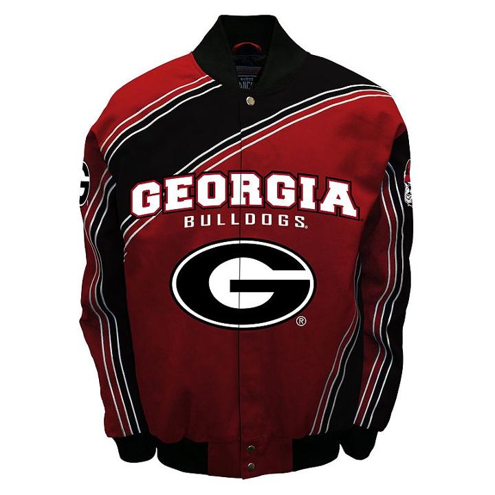 Men's Franchise Club Georgia Bulldogs Warrior Twill Jacket, Size: Small, Red