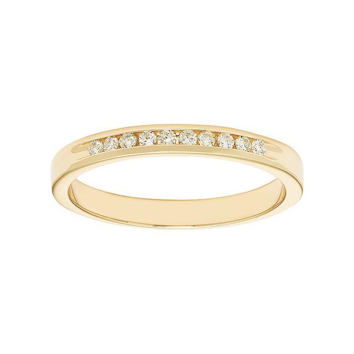 14k Gold 1/10 Carat T.w. Diamond Anniversary Ring, Women's, Size: 6.50, White