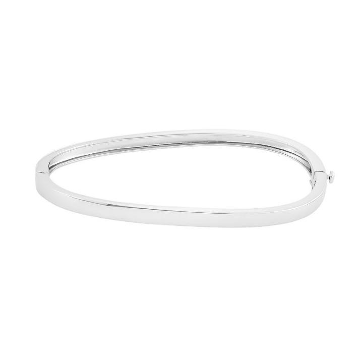 Sterling Silver Bangle Bracelet, Women's, Size: 7.25, Grey
